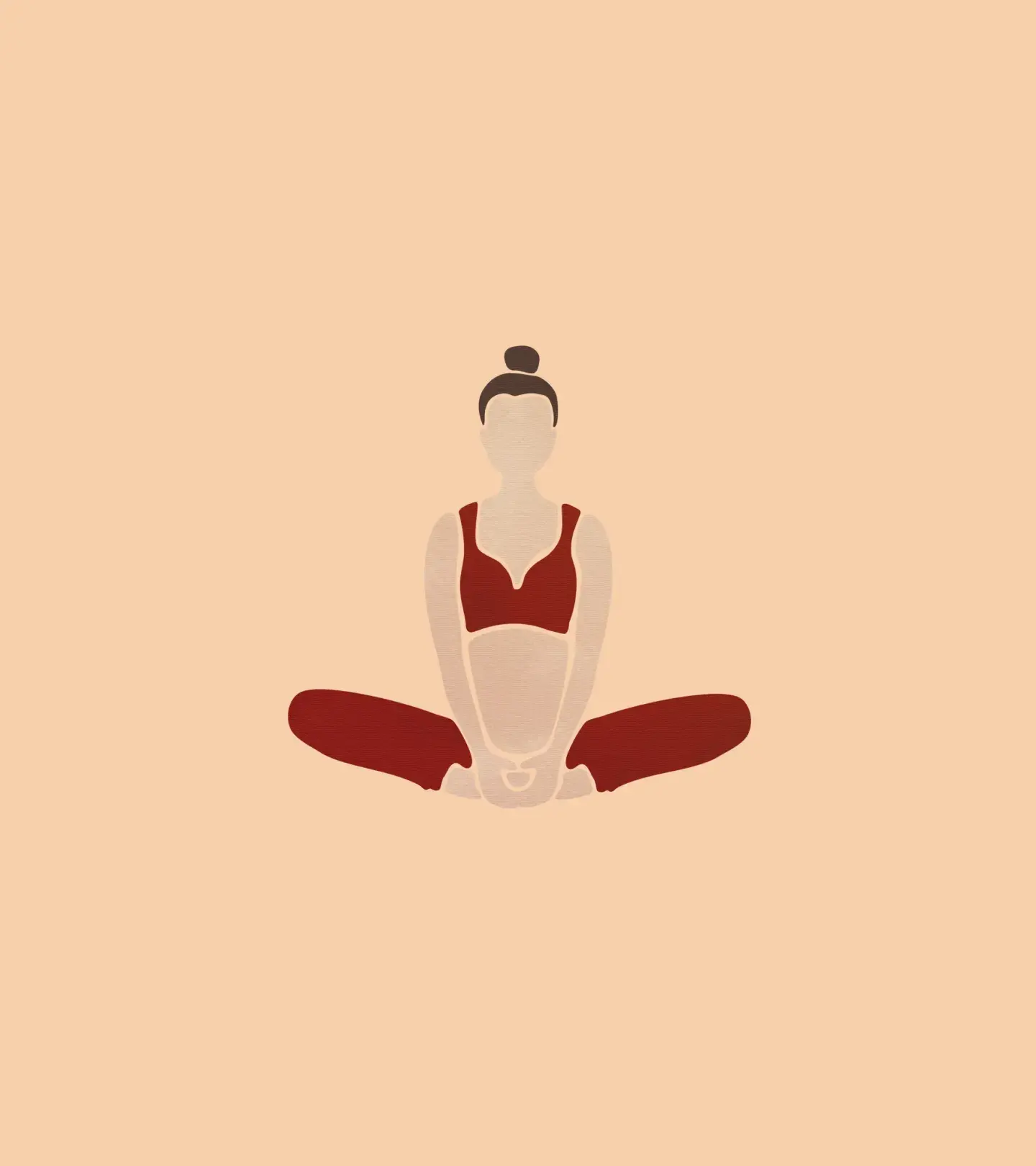 An illustration of a yoga pose called cobbler's pose
