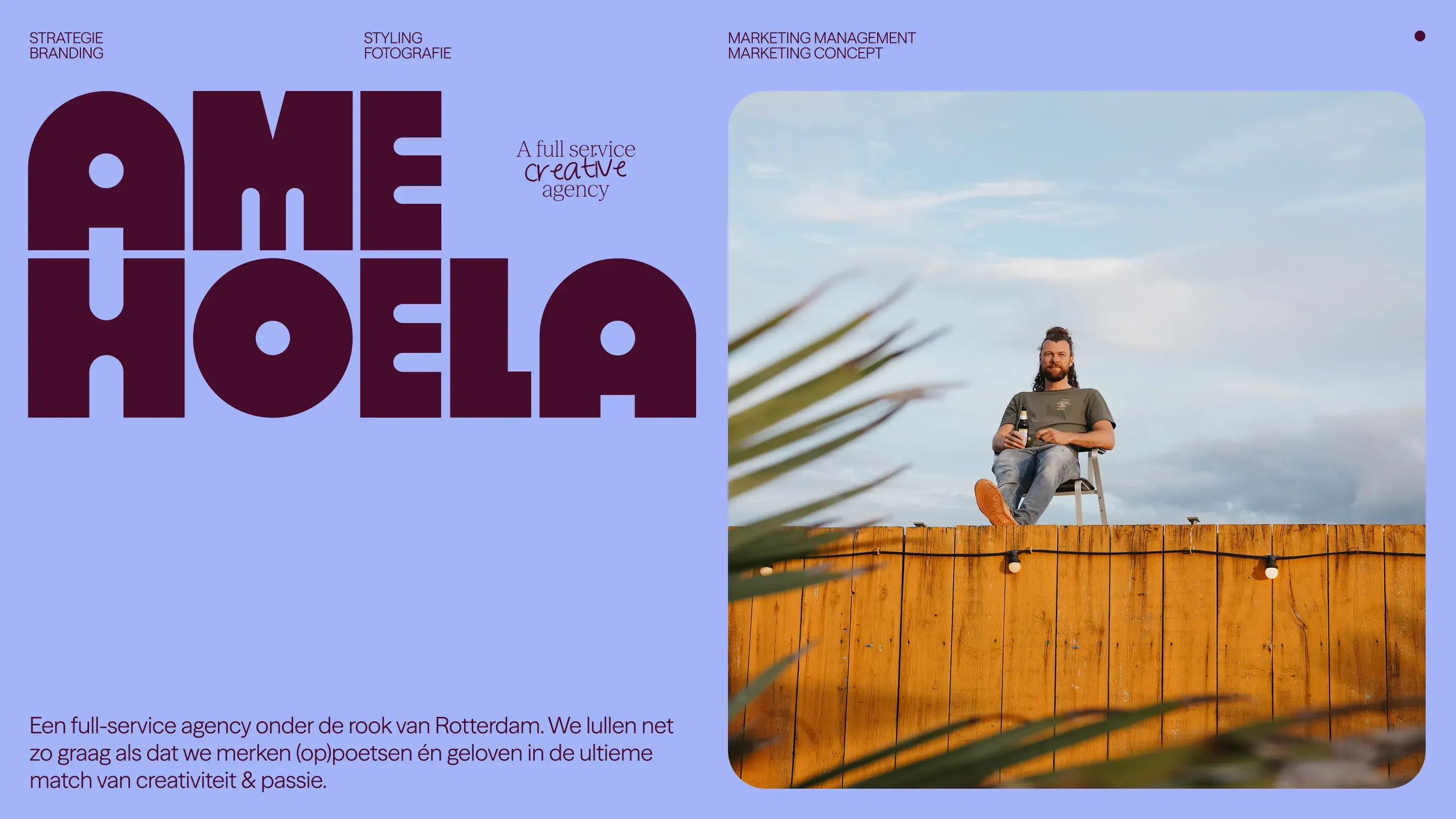 blue background with dark letters